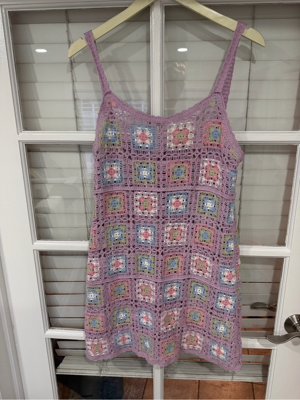 Lavender Crochet Cover Up/ Dress